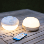 ⁦נורת LED נטענת USB CHERRY מוגנת מים 9W אור חם כולל שלט ל-3 עוצמות תאורה⁩ – תמונה ⁦2⁩