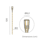 ⁦דקר גינה HIAMA גובה 120ס"מ סולארי מוגן מים, אפקט להבה כולל שלט⁩ – תמונה ⁦6⁩