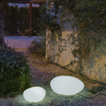 ⁦סלע מואר PETRA 60 חיבור לחשמל כולל נורת LED אור לבן⁩ – תמונה ⁦2⁩