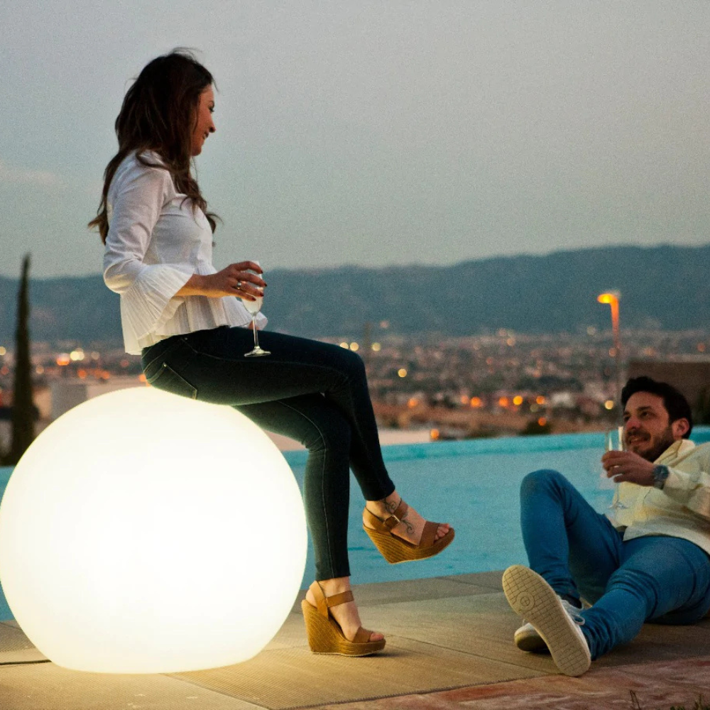 עיצוב ללא שם כדור 60 BULY קוטר 60 ס"מ מוגן מים סולארי ונטען כולל שלט להפעלה – תמונה 1