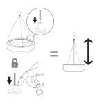 ⁦מנורת תלייה ELBA בעלת 3 עוצמות תאורה, כולל שלט ונורת Cherry נטענת⁩ – תמונה ⁦8⁩