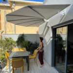 ⁦סוכך קטן צמוד קיר איכותי וייחודי במס' גוונים לבחירה⁩ – תמונה ⁦4⁩