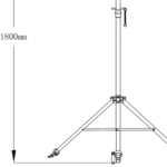 ⁦סטנד חצובה טלסקופי בטיחותי לתנורי אינפרא⁩ – תמונה ⁦2⁩