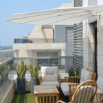 ⁦סוכך קטן צמוד קיר איכותי וייחודי במס' גוונים לבחירה⁩ – תמונה ⁦7⁩