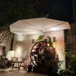 ⁦סוכך קטן צמוד קיר איכותי וייחודי במס' גוונים לבחירה⁩ – תמונה ⁦2⁩